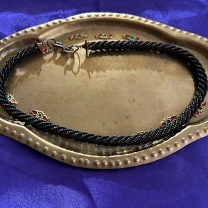 VTG Black and Copper Twisted Necklace